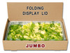 The Catering Box JUMBO 21X13.25X4 IN Corrugated Cardboard Kraft Rectangle Folding Display Lid Option Full Attached Top 25/Bundle