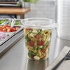 Safe-T-Fresh® Deli Container Hinged With Flat Lid 32 OZ RPET Clear Round 240/Case