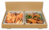 The Catering Box REGULAR 21.75X13.25X2.5 IN Corrugated Cardboard Kraft Rectangle 
Folding Display Lid Option 50/Bundle