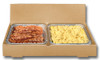 The Catering Box REGULAR 21.75X13.25X2.5 IN Corrugated Cardboard Kraft Rectangle 
Folding Display Lid Option 50/Bundle