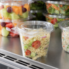 Safe-T-Fresh® Deli Container Hinged With Flat Lid 12 OZ RPET Clear Round 256/Case