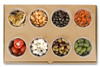 The Catering Box SIDE BAR 21X13.25X4 IN 8 Compartment Corrugated Cardboard Kraft With Perforated Tear Off Lid 25/Bundle