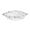 Safe-T-Fresh® Deli Container Hinged With Dome Lid 24 OZ RPET Clear Square 174/Case