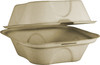 Take-Out Container Hinged 6X6X3 IN Bamboo Unbleached Plant Fiber 500/Case
