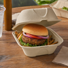 Take-Out Container Hinged 6X6X3 IN Bamboo Unbleached Plant Fiber 500/Case