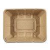 PrimeWare® Take-Out Container Base 7X9X2.25 IN Molded Fiber Natural Rectangle Shallow 50 Count/Pack 4 Packs/Case