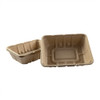 PrimeWare® Take-Out Container Base 7X9X2.25 IN Molded Fiber Natural Rectangle Shallow 50 Count/Pack 4 Packs/Case