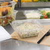 Safe-T-Fresh® Deli Container Hinged With Flat Lid 6 OZ RPET Clear Rectangle 240/Case