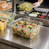 Safe-T-Fresh® Deli Container Hinged With Flat Lid 64 OZ RPET Clear Rectangle 150/Case