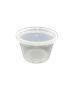 Deli Container Base & Lid Combo With Flat Lid 16 OZ Plastic Translucent Round 240/Case