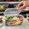 Cold Deli Container Hinged With Dome Lid 32 OZ RPET Clear Rectangle Deep 200/Case