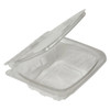 CrisPak Pro-Lok Deli Container Hinged With Flat Lid 8 OZ PET Clear Rectangle Tamper-Evident 400/Case