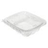 CrisPak Pro-Lok Deli Container Hinged With Flat Lid 8 OZ PET Clear Rectangle Tamper-Evident 400/Case