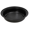 Victoria Bay Take-Out Container Base & Lid Combo 48 OZ PP Black Clear Round Shallow Microwave Safe 150/Case