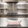 Victoria Bay Food Tray 0.5 LB Paper Red White Plaid 1000/Case