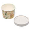 Victoria Bay Food Container Base & Lid Combo With Flat Lid 12 OZ Paper Swirl Design Round 250/Case