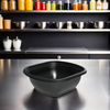 Thermosource Tooling Take-Out Container Base 6X6 IN PP Black Square 240/Case