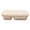 Victoria Bay Take-Out Container Hinged 9X6 IN 2 Compartment Plant Fiber Brown Rectangle 250/Case