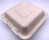 Victoria Bay Take-Out Container Hinged 9X9 IN Sugarcane Kraft Square 200/Case