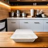 Victoria Bay Take-Out Container Hinged 9X9X3 IN Pulp Fiber White Square 200/Case