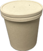 Victoria Bay Food Container Base & Lid Combo 16 OZ Paper Kraft Round 250/Case