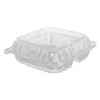 Victoria Bay Take-Out Container Hinged Large (LG) 9X9 IN 3 Compartment PS Clear Square Lock 100 Count/Pack 2 Packs/Case 200 Count/Case