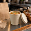 Victoria Bay Food Container Base & Lid Combo 32 OZ Paper Kraft Round 250/Case