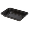 Victoria Bay Take-Out Container Base & Lid Combo 16 OZ PP Black Clear Rectangle Shallow Microwave Safe 150/Case