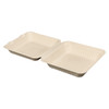 Victoria Bay Take-Out Container Hinged 9X9 IN Plant Fiber Brown Square 200/Case
