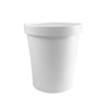 Victoria Bay Food Container Base & Lid Combo 32 OZ Paper White Round Vented 250/Case