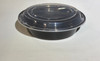 Victoria Bay Take-Out Container Base & Lid Combo 24 OZ Plastic Black Clear Round 150/Case