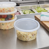 Victoria Bay Lid Flat 4.5 IN PP Clear Round For 8-32 OZ Deli Container Recessed 480/Case