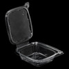 Victoria Bay Deli Container Hinged 8 OZ RPET Clear Tamper-Evident 60 Count/Pack 4 Packs/Case 240 Count/Case