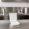 Victoria Bay Take-Out Container Hinged 9X9 IN 3 Compartment MFPP Ivory Square 150/Case