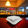 Victoria Bay Take-Out Container Hinged 9X9X3 IN MFPP Ivory Square Freezer Safe Microwave Safe 150/Case