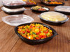 Victoria Bay Take-Out Container Hinged 10X10X2.5 IN PP Black Clear Square 148/Case