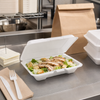 Victoria Bay Take-Out Container Hinged 9X6.5 IN Foam White Rectangle Low Profile Not Vented 150/Case