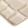 Victoria Bay Cafeteria & School Lunch Tray 10X8X1 IN 5 Compartment Pulp Fiber Natural 240/Case