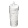 Victoria Bay Lid Flat Paperboard White Round For 16-32 OZ Squat Container Vented 500/Case