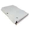 Flat Bread Take-Out Box Tuck-Top 13X8X1.5 IN Paper Kraft White Rectangle Fluted 50/Case