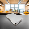 Flat Bread Take-Out Box Tuck-Top 13X8X1.5 IN Paper Kraft White Rectangle Fluted 50/Case