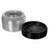 Victoria Bay Catering Tray Base & Lid Combo With Low Dome Lid 12 IN PET Black Clear Round 25/Case