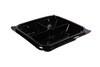 Fresh-Pak StackerZ Take-Out Container Base 8X8X1.5 IN 3 Compartment PP Black Square Microwave Safe 252/Case