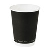 Cup Insulated 12 OZ Double Wall Poly-Coated Paper Black Freezer Safe 25 Count/Pack 20 Packs/Case 500 Count/Case