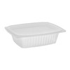 Deli Container Base & Lid Combo With Flat Lid 24 OZ OPS Clear Rectangle 200/Case