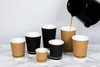 Cup Ripple 12 OZ Paper PLA Black Freezer Safe 25 Count/Pack 20 Packs/Case 500 Count/Case