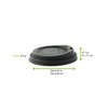 Lid Dome 3.54 IN CPLA Black For Cup 50 Count/Pack 20 Packs/Case 1000 Count/Case