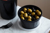 Deli Container Base & Lid Combo 16 OZ PP LLDPE Black Clear Round 240/Case