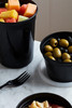 Deli Container Base & Lid Combo 16 OZ PP LLDPE Black Clear Round 240/Case