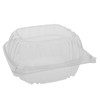 Sandwich Take-Out Container Hinged With Dome Lid Small (SM) 5.7X6X3.1 IN OPS Clear Square 500/Case